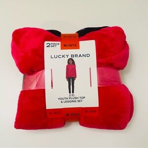 Lucky Brand Girls 2-Piece Plush Hoodie & Legging Set, NWT